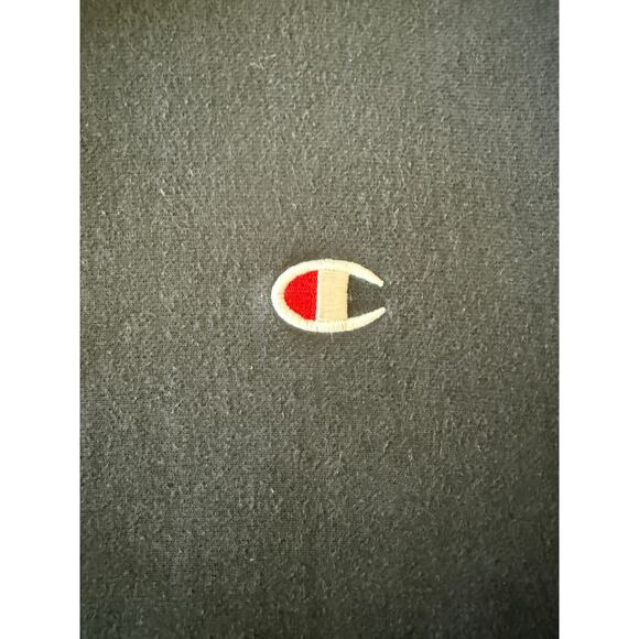 Vtg Champion Reverse Weave Black Hoodie Mens Large Faded Pullover Sweater Y2K - Picture 8 of 9